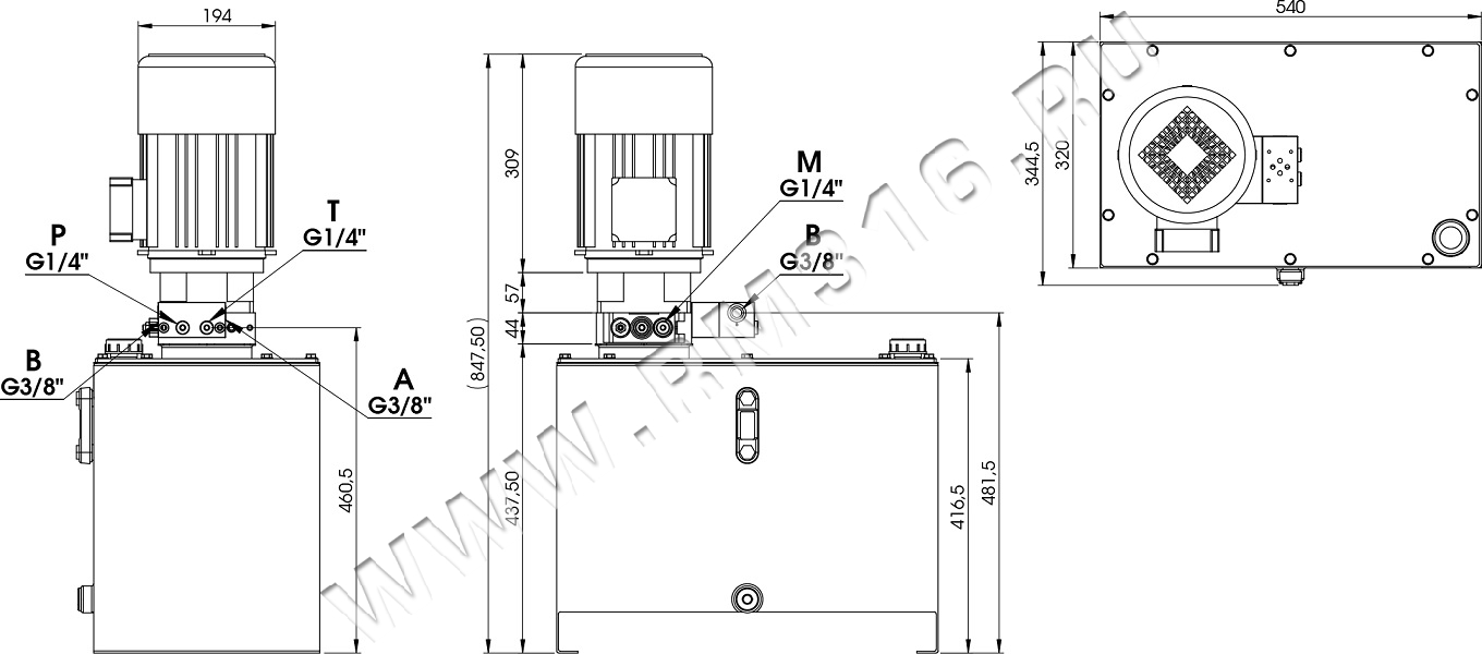 Насосная маслостанция высокого давления (компактная) Tecfluid